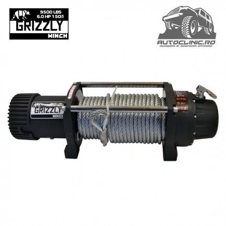 Troliu Grizzly Winch 9500lbs (4310kg) cablu otel