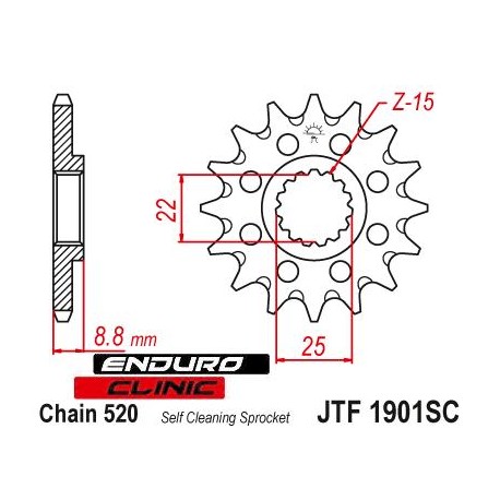 Pinion fata KTM 93-20 (13 dinti)