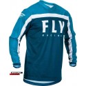 Tricou FLY RACING F-16 colour blue/white
