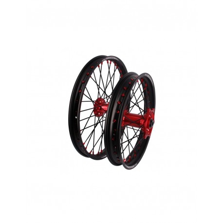 Set roti enduro Gas Gas EC 250/300 '21-'23 21"x1.60 ax 22mm/ 18"x2.15 ax 20mm red hub Enduro Expert SRE2118RDEE