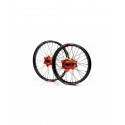 Set roti enduro KTM/Husqvarna 21"x1.60 ax 22mm / 18"x2.15 ax 20mm orange hub Enduro Expert SRE2118OREE